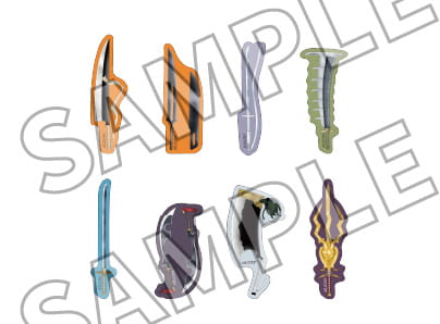 Zanpakuto flake stickers (8 types)
